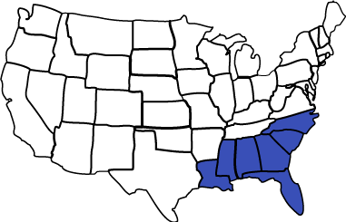 Southeast US and Key West Map